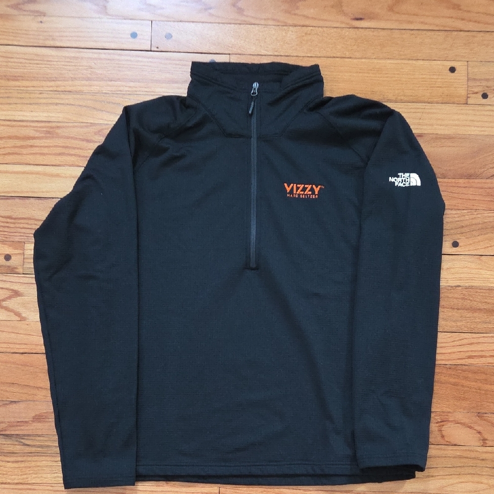 The North Face Black and Orange Half-Zip Pullover